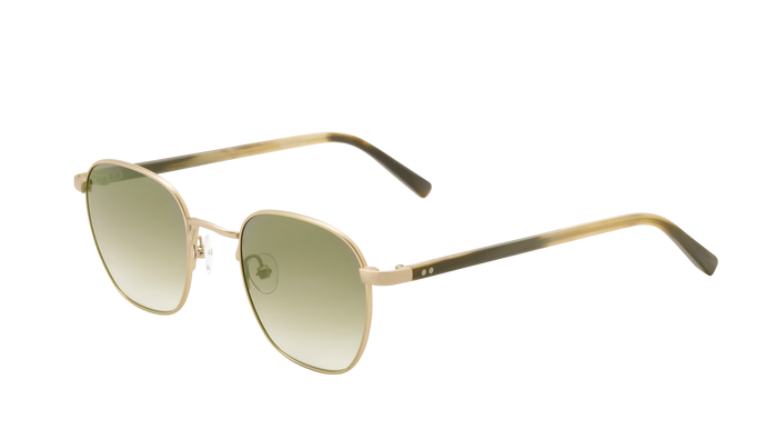 Hexagonal gold sunglasses amazing gaze