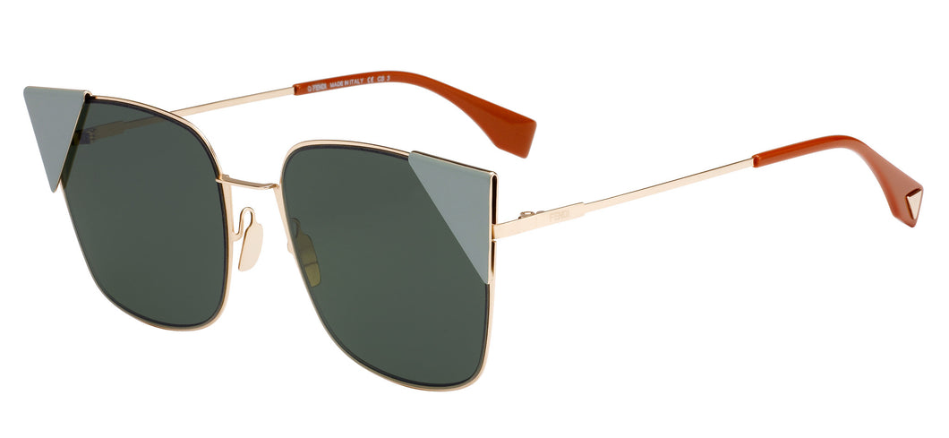 Fendi Lei FF0191/S  Color DDB/O7 Size 55 Green gold sunglasses trendy designer eyewear best buy online fashion