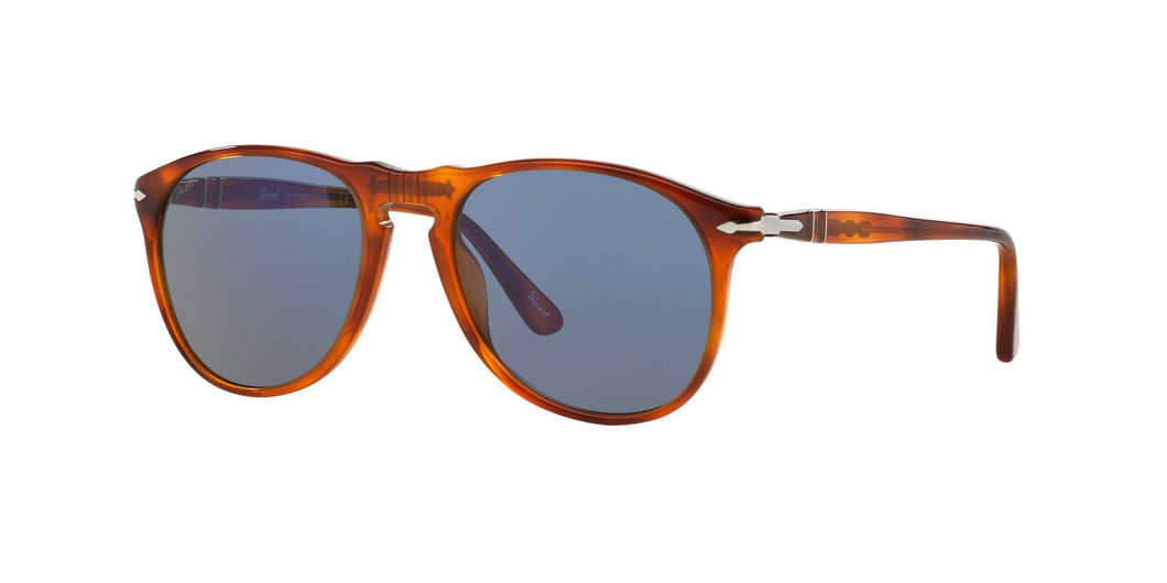 Persol Terra Di Siena  Color 96/56 Size 52 Brown unisex sunglasses blue lenses amazing gaze online shop