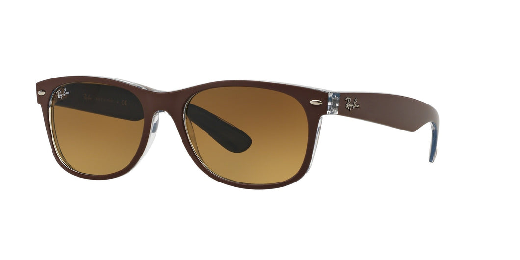 Ray-ban New wayfarer small RB2132  Color 618985 Size 52 Unisex brown sunglasses trendy eyewear amazing gaze webshop