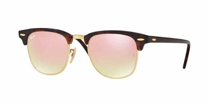 Ray-ban clubmaster RB3016 pink mirror lenses 990/7O sunglasses eyewear buy online