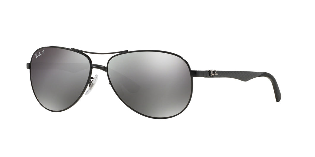 Ray-ban Carbon Fibre RB8313 Polarizer silver mirror sunglasses eyewear designer